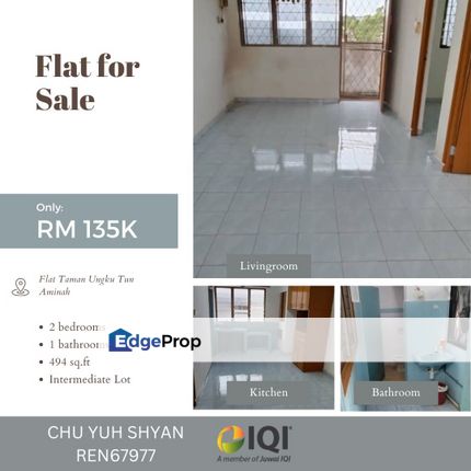 Taman Ungku Tun Aminah FLAT Jb〖13x38〗Freehold RENO, Johor, Johor Bahru