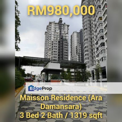 FOE SALE: Maisson Residence(Ara Damansara,Selangor / 3R2B), Selangor, Ara Damansara