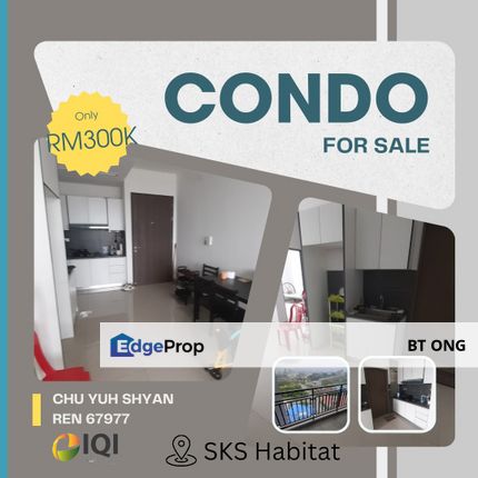 SKS Habitat CONDO Jb STUDIO〖12.28x49.1〗Gated&Guard, Johor, Johor Bahru