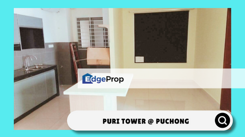 Partial Furnished 3b2b for SALE at Puri Tower @ Puchong, Selangor, Puchong