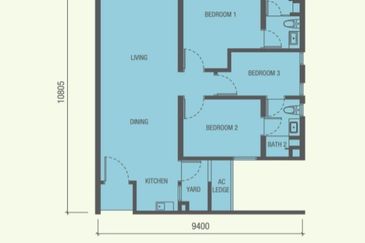 Freehold, lower floor 3R2B2CP for SALE @ Le Pavilion, Puchong