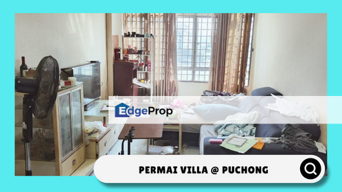 Near Lrt, 3b2b for SALE at Permai Villa Apartment @ Puchong, Selangor, Puchong