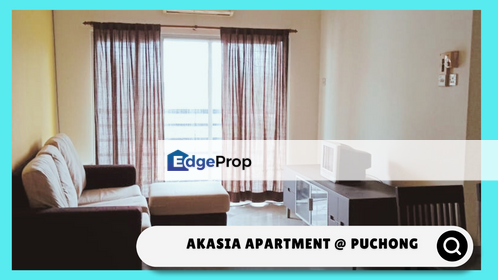 Near IOI, Full Furnished 3b2b for SALE at Akasia Apartment @ Puchong, Selangor, Puchong