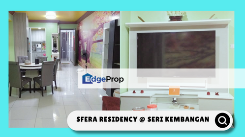 Walk to MRT, Partial Furnished 3b2b for SALE at Sfera Residency @ Seri Kembangan, Selangor, Seri Kembangan