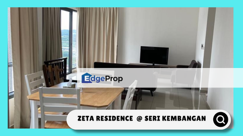 Near Mrt, Full Furnished 3b2b for SALE at Zeta Residence @ One South, Selangor, Seri Kembangan