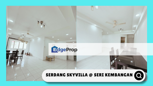 Near Mrt, Partial Furnished 3b2b for SALE at Serdang Skyvilla @ Seri kembangan, Selangor, Seri Kembangan