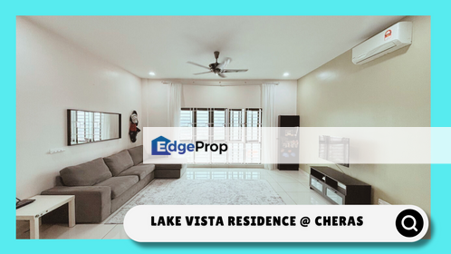 Partial Furnished 3b2b for SALE at Lake Vista Residence @ Cheras, Selangor, Cheras