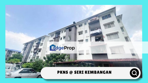 Near Mrt, Partial Furnished 3b1b for SALE at Pangsapuri PKNS @ Seri Kembangan, Selangor, Seri Kembangan