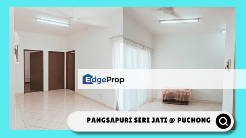 Partial Furnished 3b2b for SALE at Pangsapuri Seri Jati @ Puchong, Selangor, Puchong