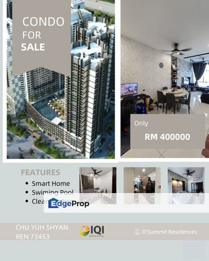 D'Summit Residences CONDO Jb〖21.1x36.2〗G&Guarded , Johor, Johor Bahru