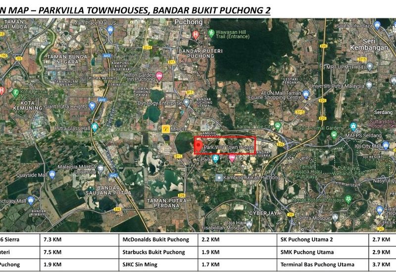 Park Villa Townhouse @ Puchong Freehold Landed Strata House In Bandar Bukit Puchong 2 For Sale