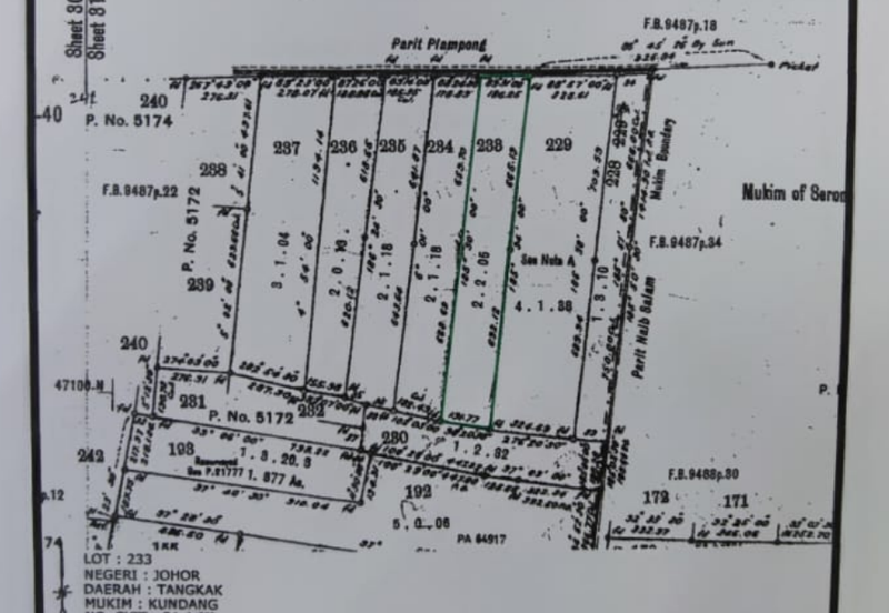 Agriculture Land at Mukim Serom Muar Johor for Sale