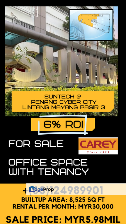 Commercial Office, high ROI, Suntech, Bayan Baru, Penang, Bayan Baru