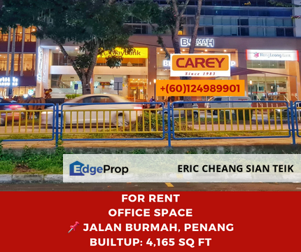 Burmah Road, George Town unfurnished office space, Penang, Pulau Tikus