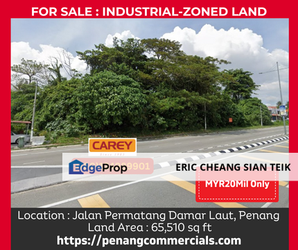 Land for Sale at Jalan Permatang Damar Laut, Penang, Bayan Lepas