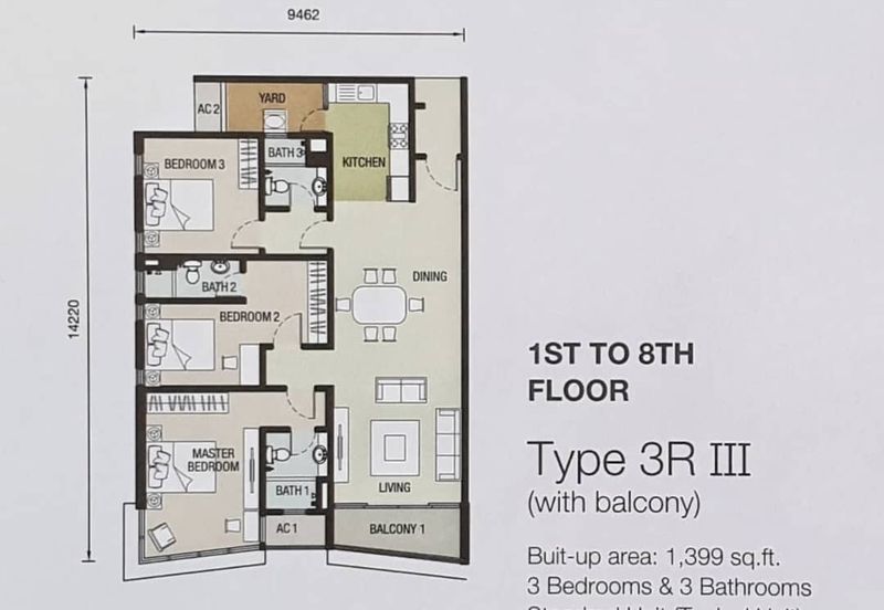 Value Buy Property Top Floor with Golf View Walking To UTAR Freehold