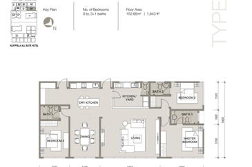 ACAPELLA Service Residence 3 Bedroom Home