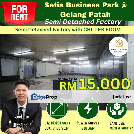 Setia Business Park Gelang Patah Semi Detached Factory with Chiller Room, Johor, Gelang Patah