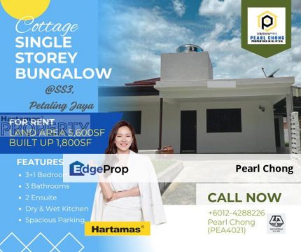 Single Storey Bungalow, SS 3 Petaling Jaya, Selangor, Selangor, Petaling Jaya