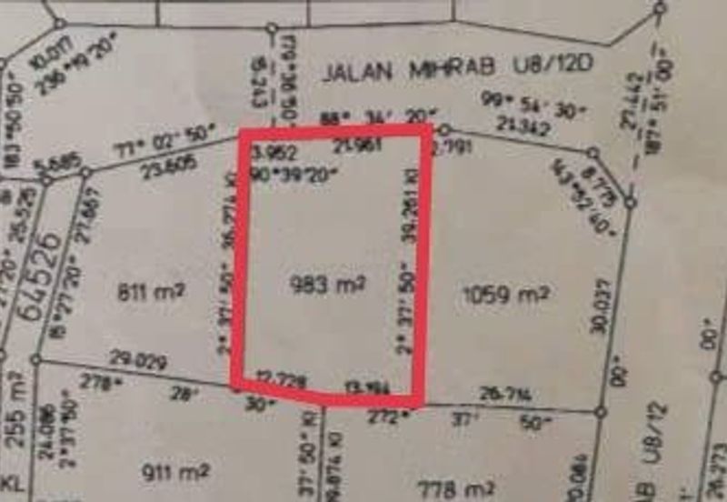 Beautiful Flat Bungalow Land for Sale at Jalan Mihrab, Bukit Jelutong, Shah Alam