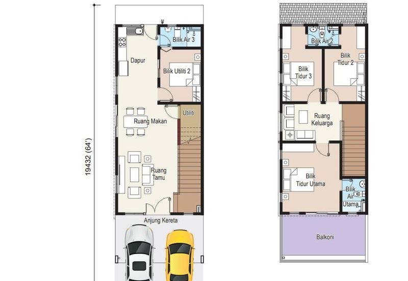 Rumah Baru 2 Tingkat Teres di Tmn Sijangkang Idaman, Teluk Panglima Garang