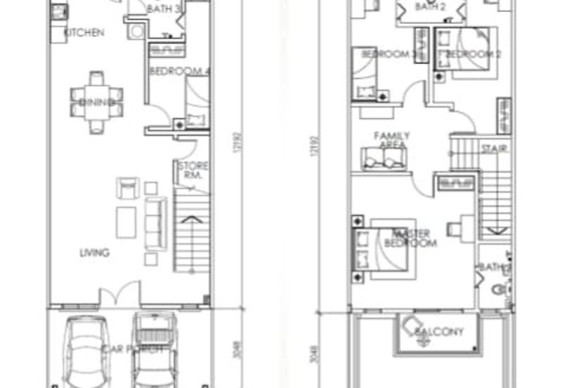 Freehold Rumah Baru 2 Tingkat Teres di Lorong Mastam, Jln Kebun Shah Alam