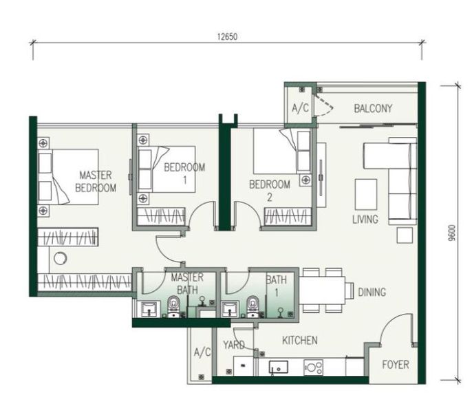 The Era Duta North Huge Unit With Garden Terrace Balcony unit For Sale / The Era Duta Condo North Kiara / Segambut Dutamas / , Kuala Lumpur, Segambut
