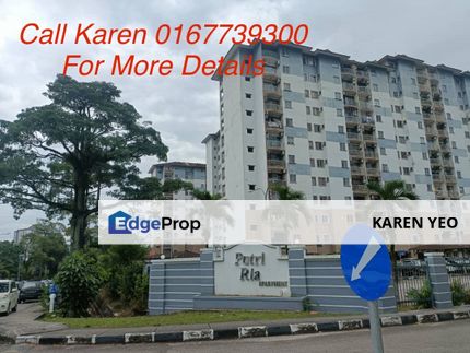 Apartment Putri Ria Bandar Baru Kota Putri Masai 3 Bedrooms Fior Sale Corner , Johor, Masai