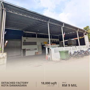 Corner Detached Factory Taman Industri Sungai Buloh for Sale @RM9,000 ...