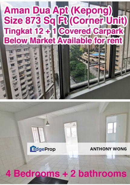 Kepong Wangsa Permai, Desa Dua Apartment For Rent, Kuala Lumpur, Kepong