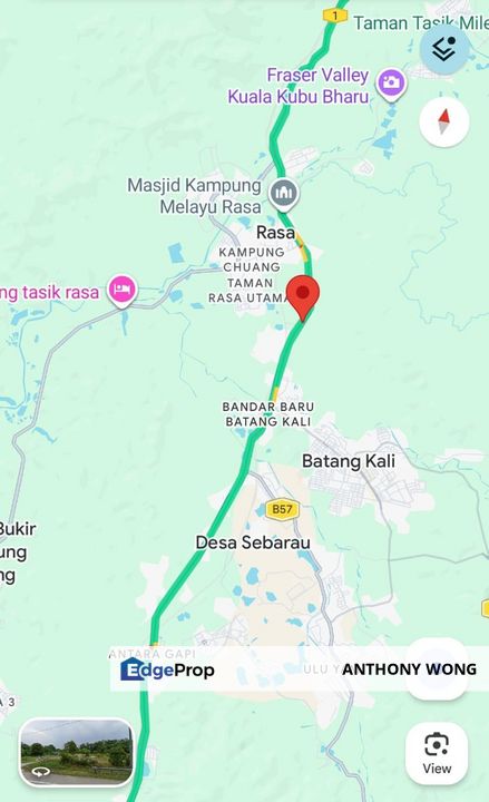 Batang Kali - Kubu Bharu Commercial Land For Rent - Beside main road, Selangor, Hulu Selangor