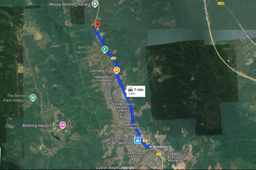 bentong land face main road , 