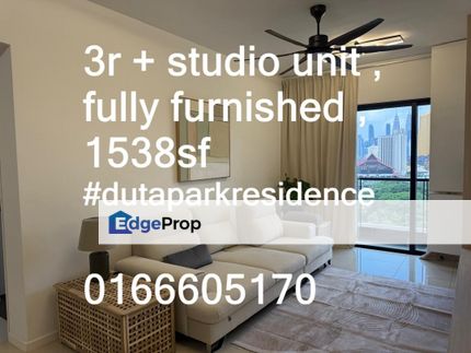 4 rooms / 3r + studio unit , fully furnished , 1538sf, Kuala Lumpur, Jalan Kuching