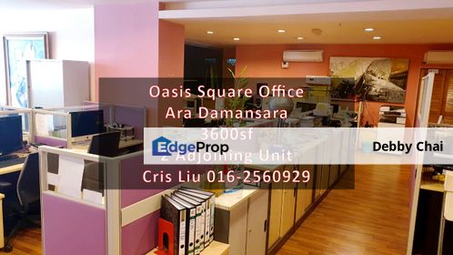 Oasis Square Office 2 Adjoining Unit 3600sf Renovated, Ara Damansara, Selangor, Ara Damansara