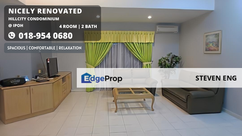 Hiicity Condo Ipoh FREEHOLD, 1410sf, Renovated Fully Furnished, Perak, Ipoh