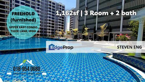 (FREEHOLD) Upper East Condo @ Tiger Lane, Ipoh, Renovated and Furnished, Perak, Ipoh