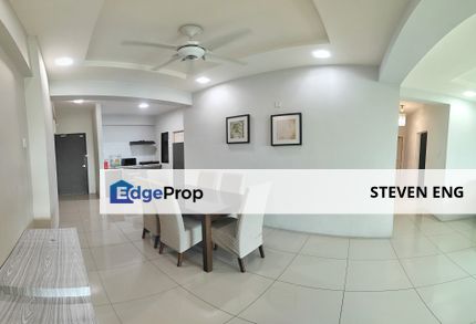 Kinta Riverfront Apartment 3 Rooms 2 Baths Fully Furnished @ Ipoh City Centre, Perak, Ipoh