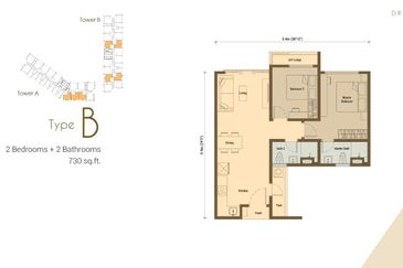 Skyline Kuchai, Located at Kuchai Lama Centre, 400M To MRT 2 & 3, High Rental & ROI, Free Furniture
