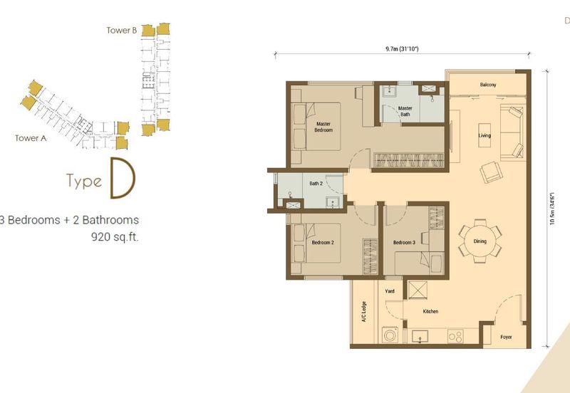 Skyline Kuchai, Located at Kuchai Lama Centre, 400M To MRT 2 & 3, High Rental & ROI, Free Furniture