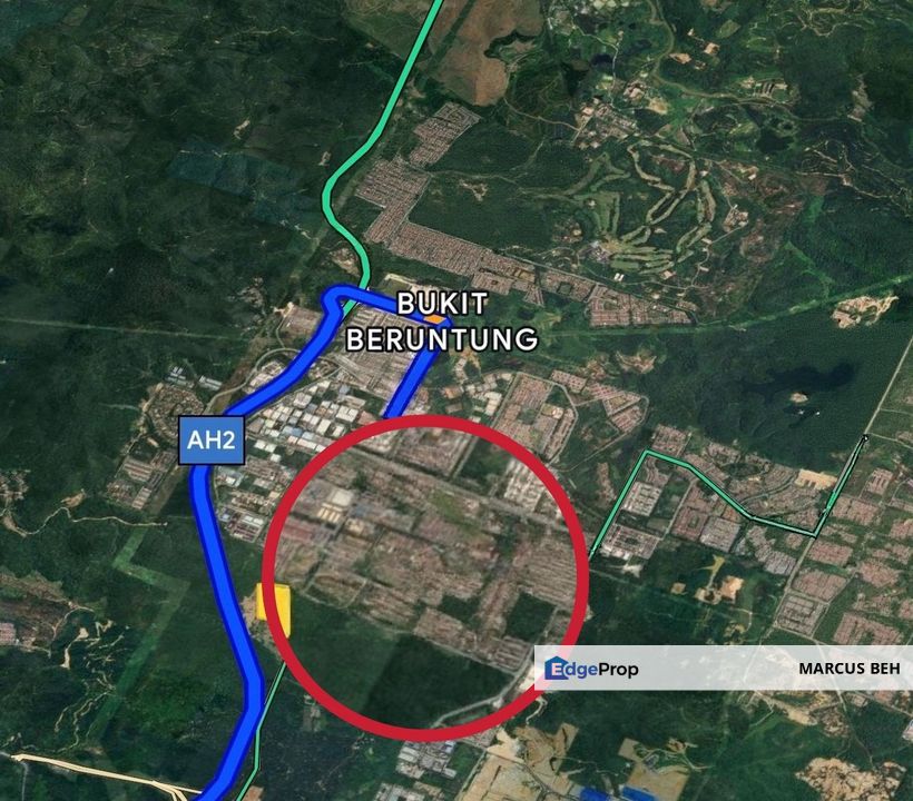 Industrial Land Bukit Beruntung for sale - Converted title Freehold |  facing main road | Good for Factory Development, Selangor, Rawang
