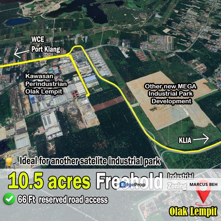 Perindustrian Olak Lempit , 10.5ac Industrial Zone for sale | Opposite IOI Industrial Park @ Banting, Selangor, Banting