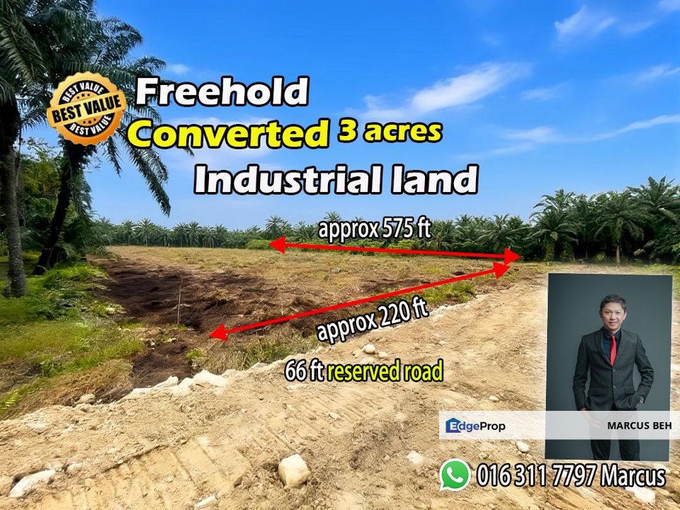 Telok Panglima Garang Industrial Land for Sale 3 acres Freehold CONVERTED with road access, Selangor, Telok Panglima Garang