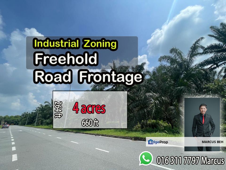 Jenjarom Jalan Sukepi Industrial Zone land for Sale  Freehold 4 acres Tar road access, Selangor, Jenjarom