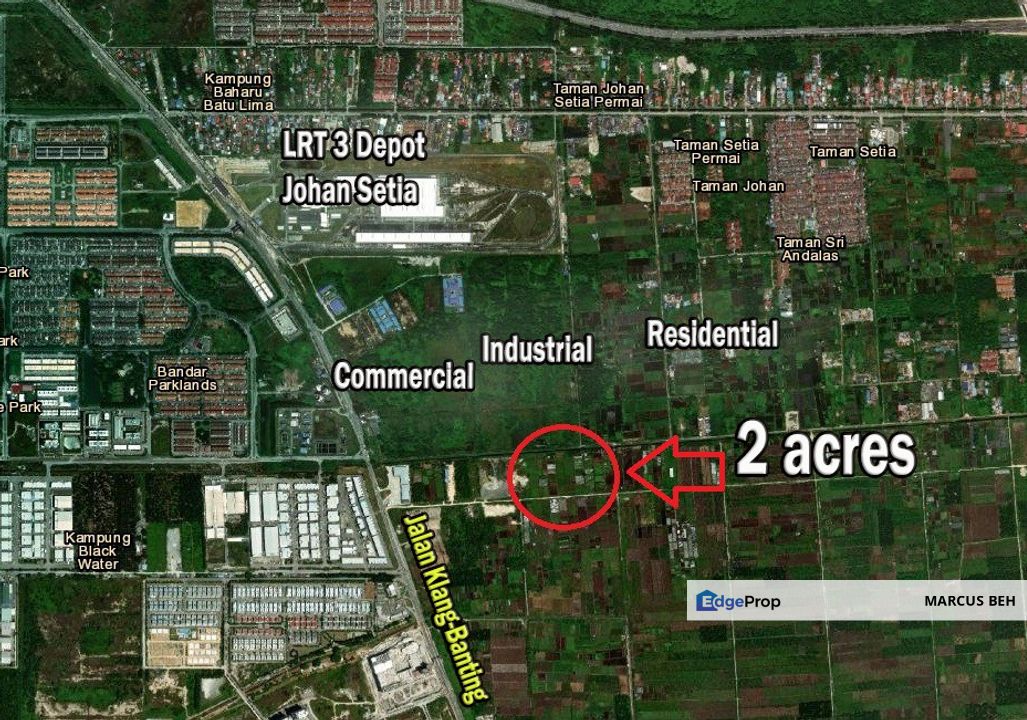Johan Setia Klang Agricultural land next to LRT for Sale High Potential near to Commercial Zone , 2 acres Non Bumi, Selangor, Klang
