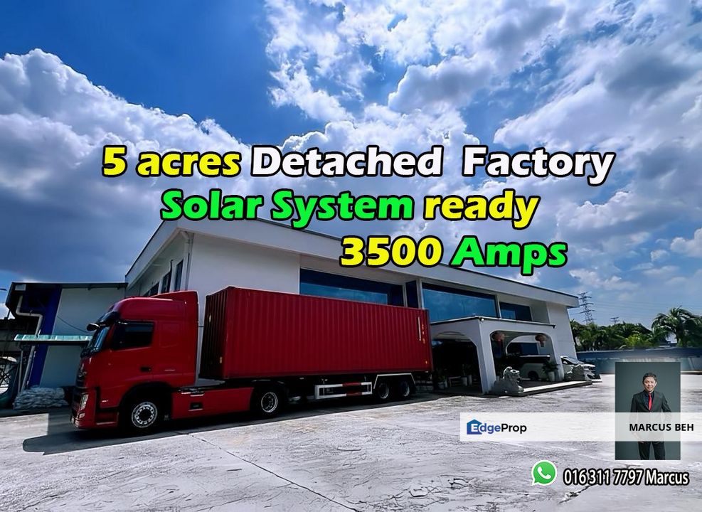 Meru Setia Alam Detached Factory for Sale Freehold with 5 acres land Solar System READY, Selangor, Klang