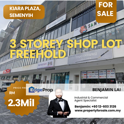 Kiara Plaza, Semenyih Freehold 3sty Shop For Sale , Selangor, Semenyih