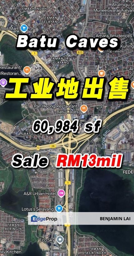 Taman Selayang Baru Industrial Land for Sale , Selangor, Batu Caves 