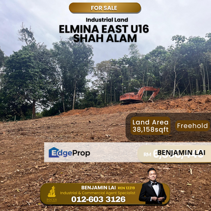 Elmina East Seksyen U16, Shah Alam Industrial Land For Sale, Selangor, Shah Alam
