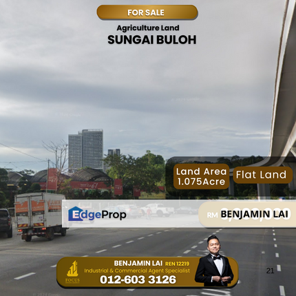 Sungai Buloh Agriculture Land For Sale, Selangor, Sungai Buloh