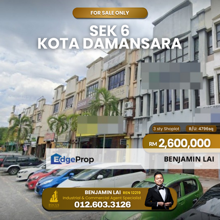PJU 3 sty Shoplot Jalan Cecawi PJU 5 Seksyen 6 Kota Damansara Petaling Jaya, Selangor, Petaling Jaya